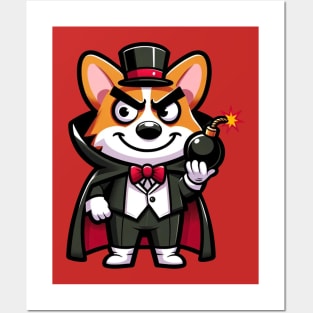 Corgi the mischievous magician Posters and Art